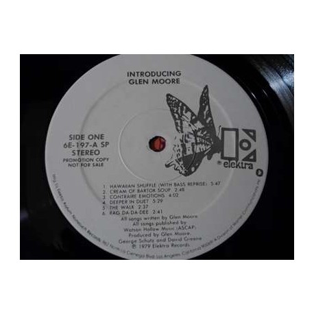 Glen Moore - Introducing Glen Moore PROMO LP Vinyl Record For Sale