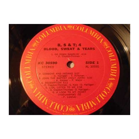 Blood Sweat & Tears - B, S & T 4 LP Vinyl Record For Sale