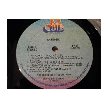 Ambrosia - Self Titled Vinyl LP Record For Sale