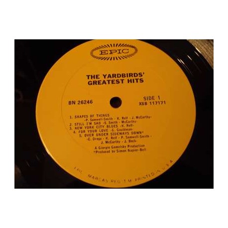 The Yardbirds - Greatest Hits LP Vinyl Record For Sale