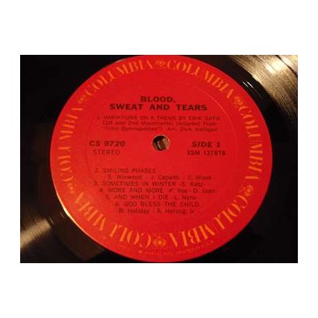 Blood Sweat & Tears - Self Titled LP Vinyl Record For Sale