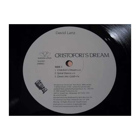 David Lanz - Cristoforis Dream LP Vinyl Record For Sale
