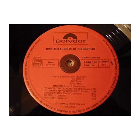 John Mclaughlin - In Retrospective IMPORT 2xLP Vinyl Record For Sale