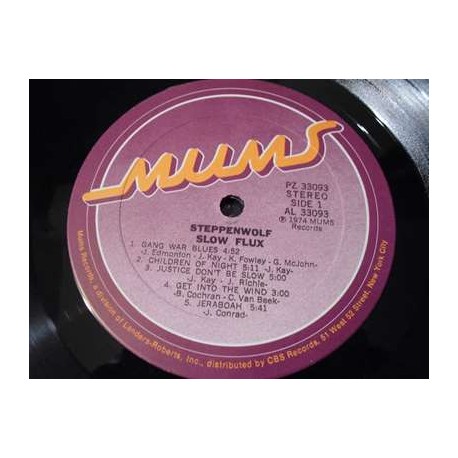 Steppenwolf - Slow Flux LP Vinyl Record For Sale