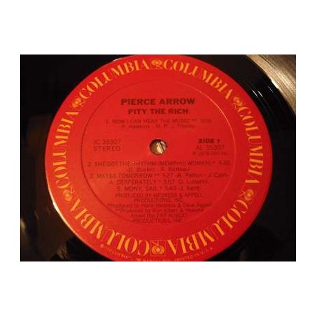 Pierce Arrow - Pity The Rich LP Vinyl Record For Sale