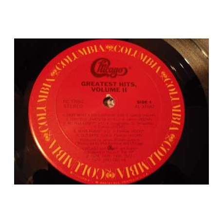 Chicago - Greatest Hits Volume II LP Vinyl Record For Sale