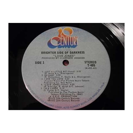 Love Jones - Brighter Side Of Darkness LP Vinyl Record For Sale