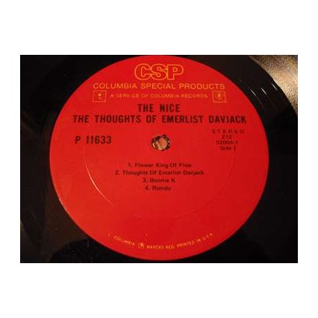 The Nice - The Thoughts Of Emerlist Davjack LP Vinyl Record For Sale