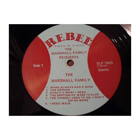The Marshall Family - Requests LP Vinyl Record For Sale