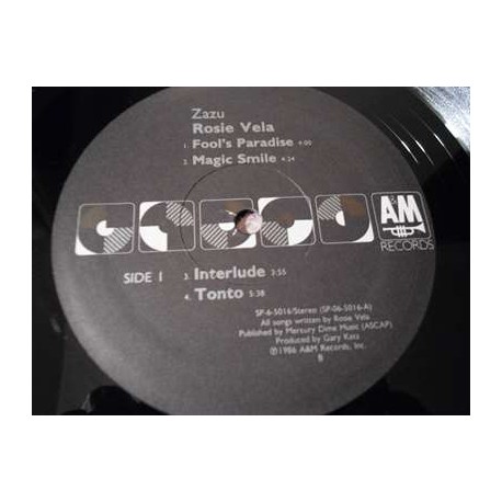 Rosie Vela - ZAZU LP Vinyl Record For Sale