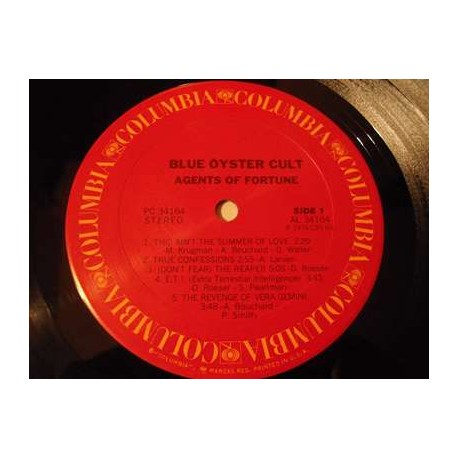 Blue Oyster Cult - Agents Of Fortune Vinyl LP Record For Sale