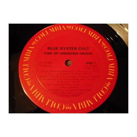Blue Oyster Cult - Fire Of Unknown Origin LP Vinyl Record For Sale