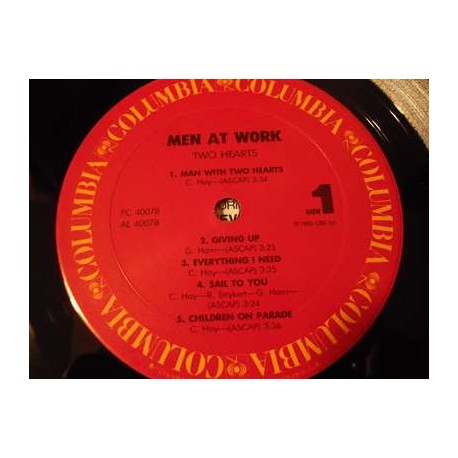 Men At Work - Two Hearts LP Vinyl Record For Sale