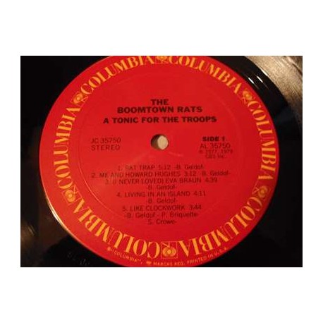 The Boomtown Rats - A Tonic For The Troops LP Vinyl Record For Sale
