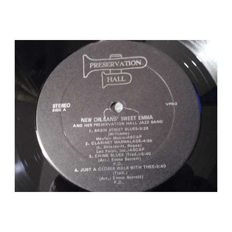 Sweet Emma - Sweet Emma And Her Preservation Hall Jazz Band LP Vinyl Record For Sale