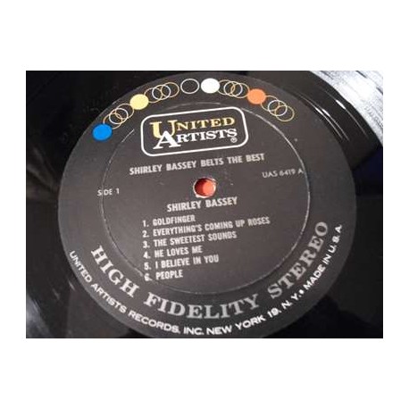 Shirley Bassey - Belts The Best LP Vinyl Record For Sale