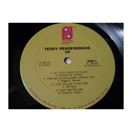 Teddy Pendergrass - TP (Self Titled) LP Vinyl Record For Sale