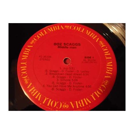Boz Scaggs - Middle Man LP Vinyl Record For Sale