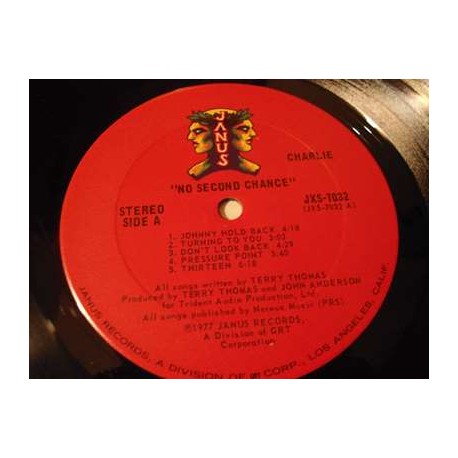 Charlie - No Second Chance LP Vinyl Record For Sale