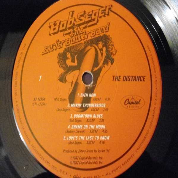 Bob Seger - The Distance Lp Vinyl Record For Sale