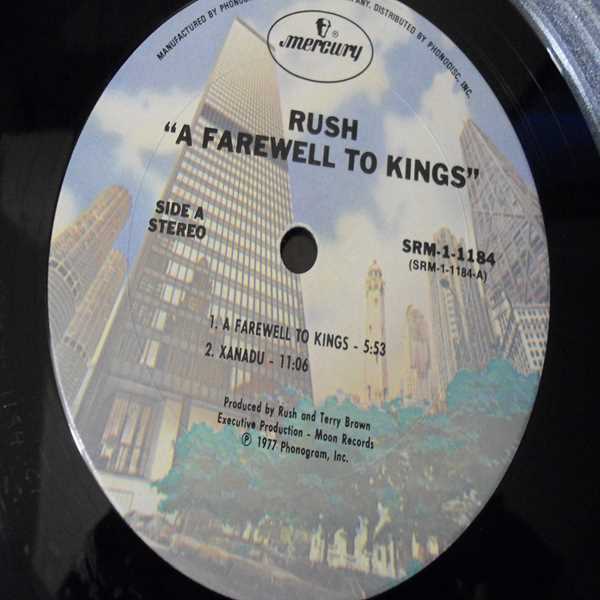 Rush - A Farewell To Kings LP Vinyl Record For Sale
