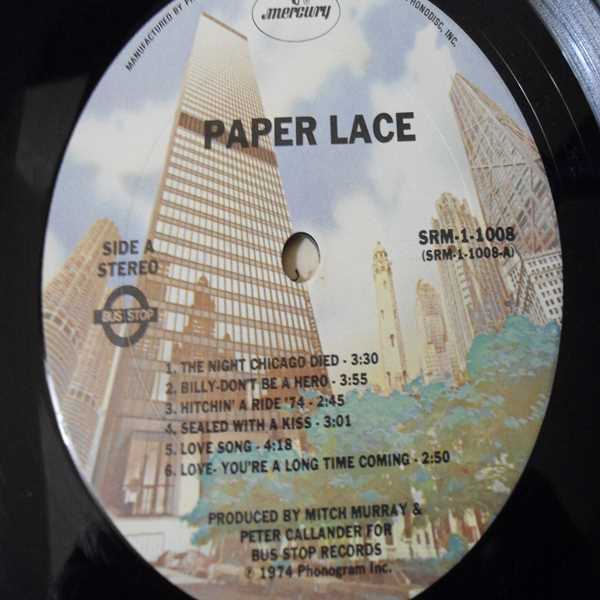Paper Lace - Self Titled LP Vinyl Record For Sale