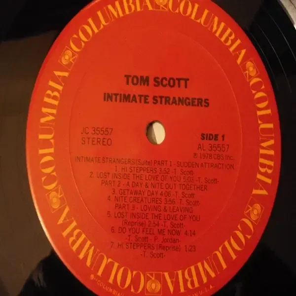 Tom Scott - Intimate Strangers LP Vinyl Record For Sale