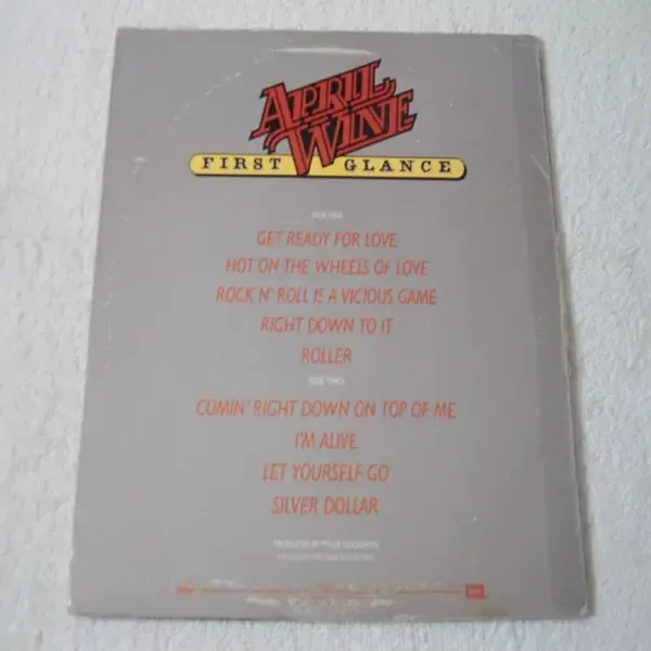 April Wine - First Glance LP Vinyl Record For Sale
