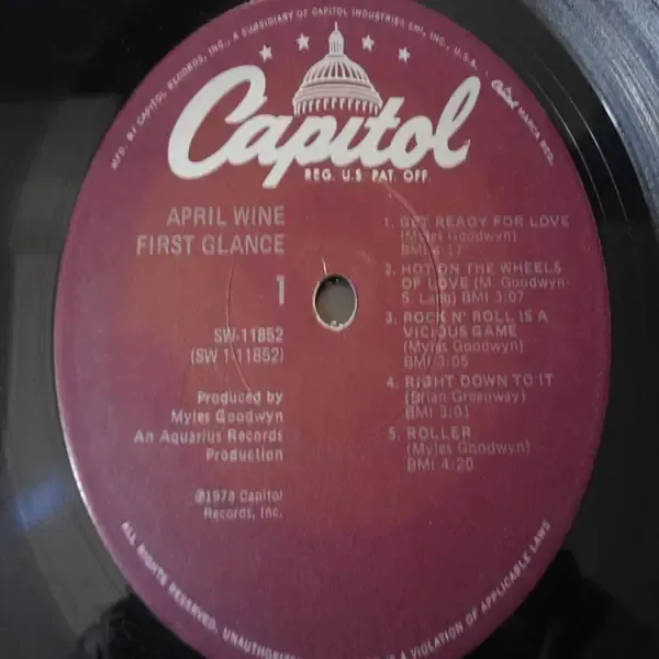 April Wine - First Glance LP Vinyl Record For Sale
