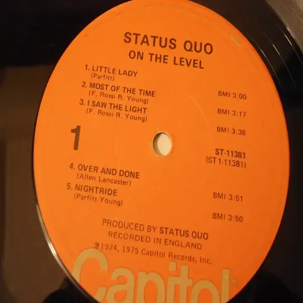 Status Quo - On The Level LP Vinyl Record For Sale