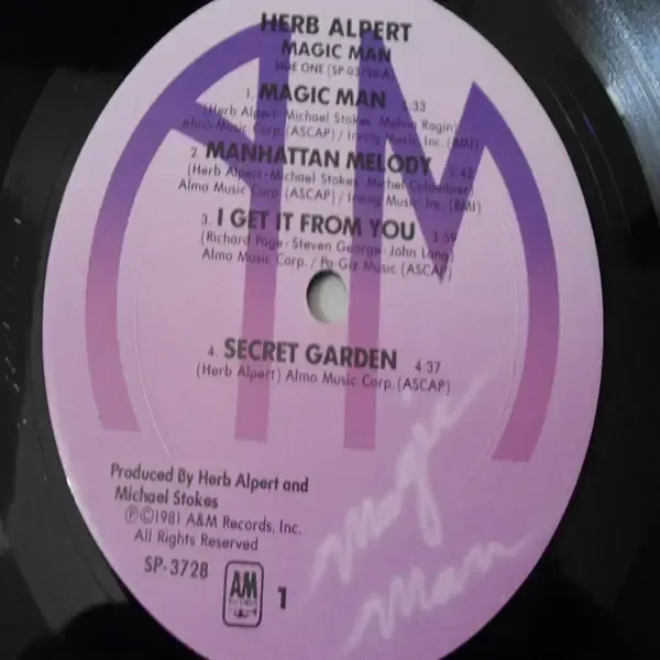 Herb Alpert - Magic Man LP Vinyl Record For Sale