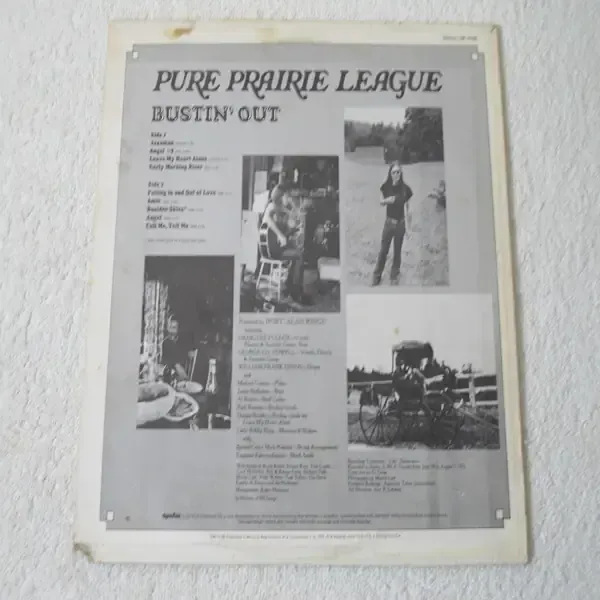 Pure Prairie League - Bustin' Out LP Vinyl Record For Sale