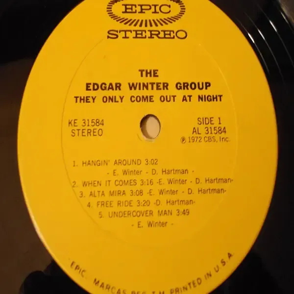 The Edgar Winter Group - They Only Come Out At Night Vinyl LP For Sale