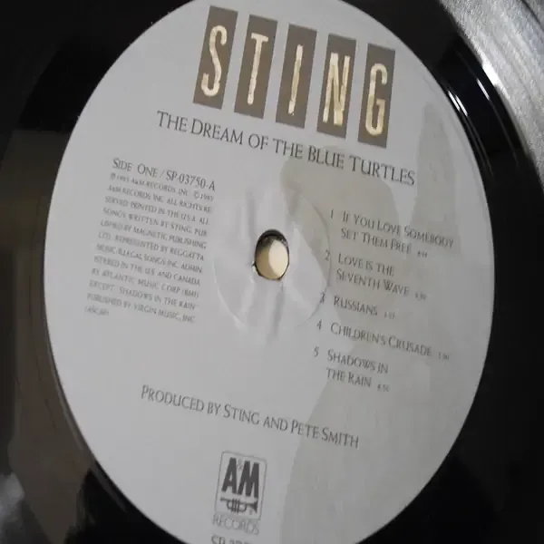 Sting - The Dream Of The Blue Turtles Vinyl LP Record For Sale