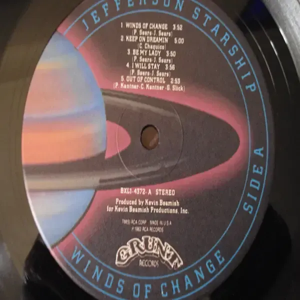 Jefferson Starship - Winds Of Change Vinyl LP Record For Sale