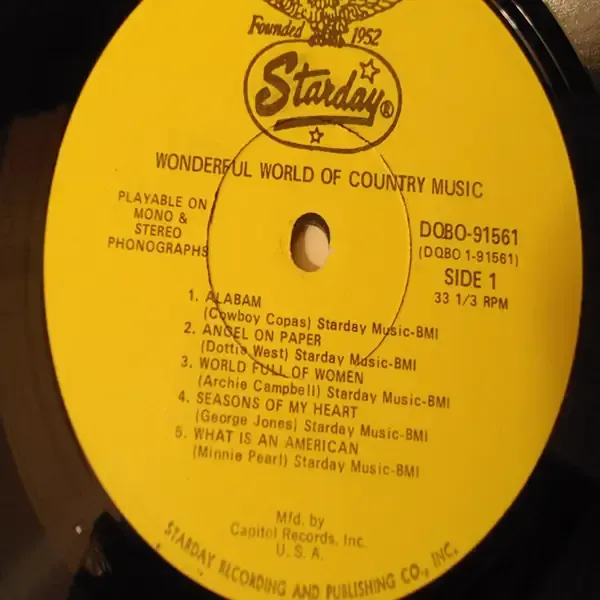 Wonderful World Of Country Music LP Vinyl Record For Sale