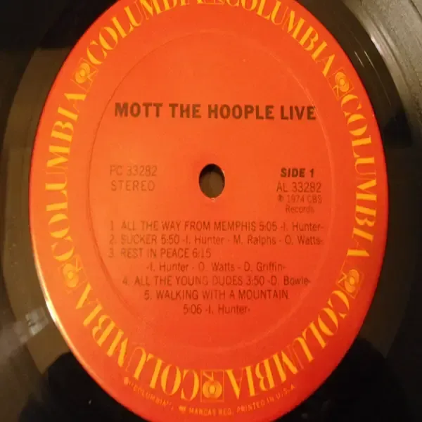 Mott The Hoople - Live Vinyl LP Record For Sale