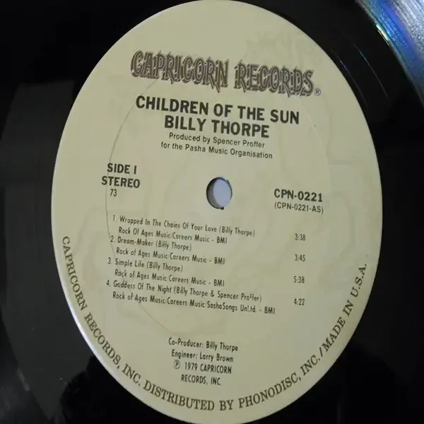 Billy Thorpe - Children Of The Sun LP Vinyl Record For Sale