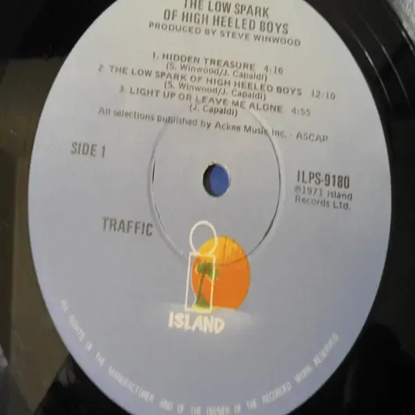 Traffic - The Low Spark Of High Heeled Boys LP Vinyl Record For Sale