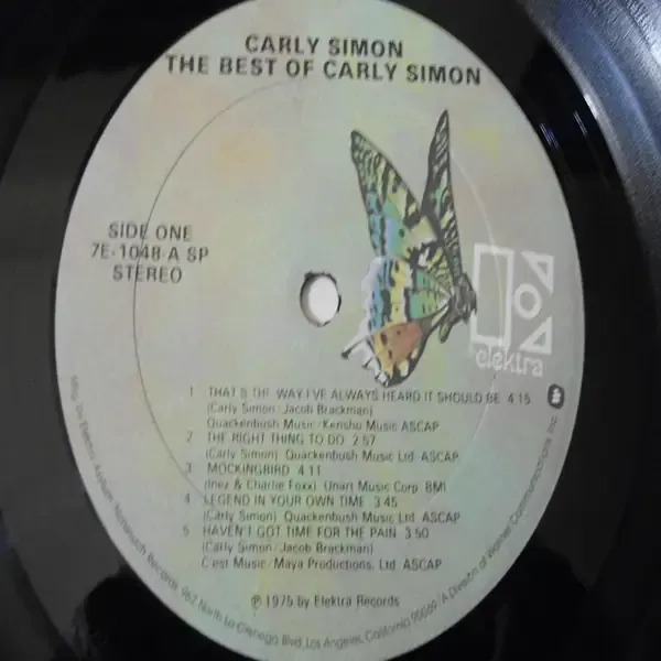 Carly Simon - The Best Of Carly Simon Vinyl LP Record For Sale