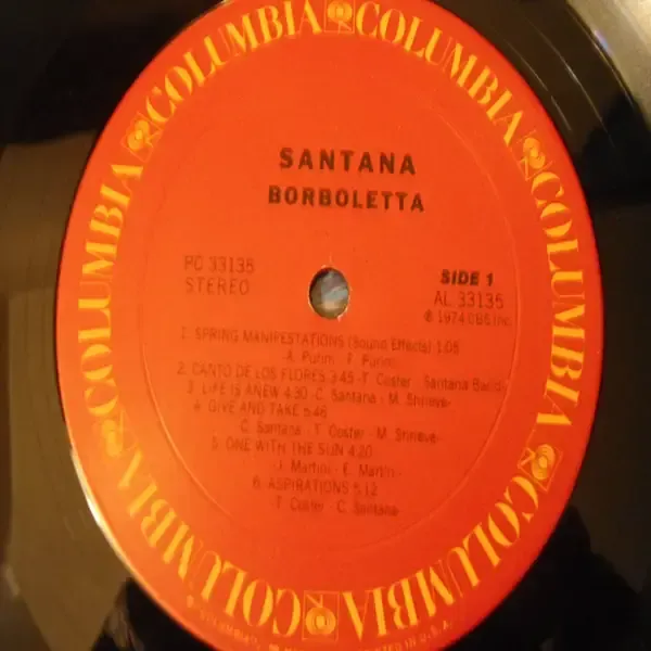 Santana - Borboletta LP Vinyl Record For Sale