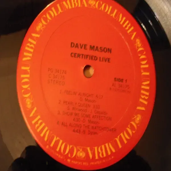 Dave Mason - Certified Live 2xLP Vinyl Record For Sale