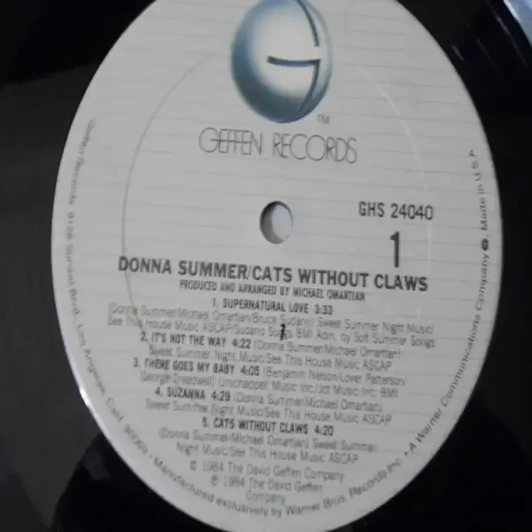 Donna Summer - Cats Without Claws LP Vinyl Record For Sale