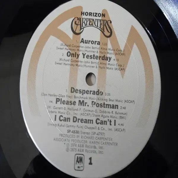 Carpenters - Horizon LP Vinyl Record For Sale