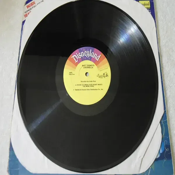 Walt Disney's Cinderella Vinyl LP Record For Sale