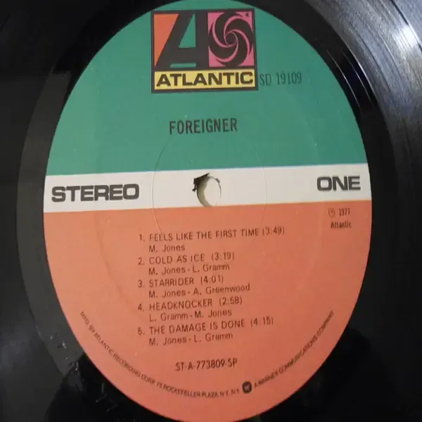 Foreigner - Self Titled Debut Album Vinyl LP Record For Sale