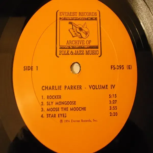 Charlie Parker - Volume IV LP Vinyl Record For Sale