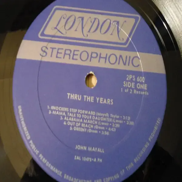 John Mayall - Thru The Years 2xLP Vinyl Record For Sale