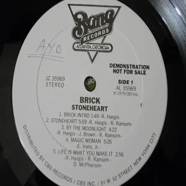 Brick - Stoneheart PROMO LP Vinyl Record For Sale