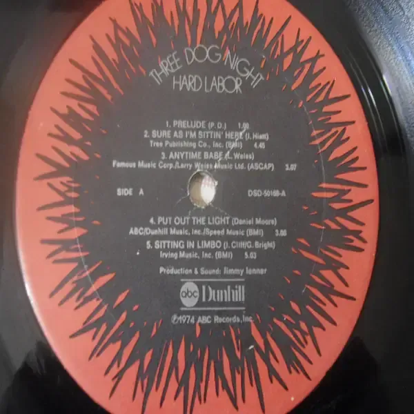 Three Dog Night - Hard Labor LP Vinyl Record For Sale
